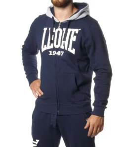 Sudadera Leone con cremallera azul marino