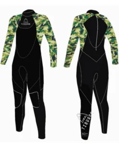 Traje De Surf Niños Militar Verde Tiburón