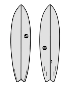 Tabla de Surf Midlenght MB Point fish Epoxy