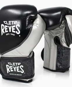 Gants de boxe Cleto Reyes High Precision Entraînement CE7 Noir-Argent