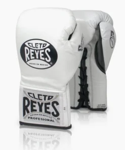 Gants de boxe Cleto Reyes Safetec CB4 Blanc avec lacets