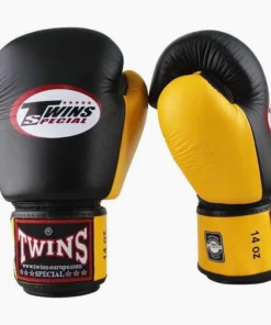 Gants de Muay Thai Twins Special BGVL3 Noir-Jaune