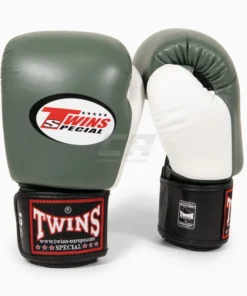 Gants de Muay Thai Twins Special BGVL4 Noir-vert-blanc
