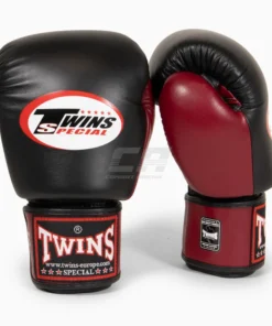 Gants de Muay Thai Twins Special BGVL3 Noir-bordeaux