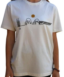Polera Manga Corta Blanca Punta de Lobos