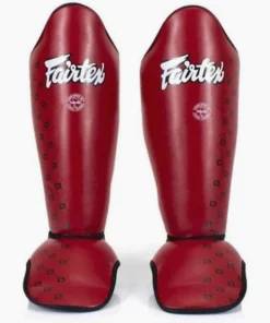 Protège-tibias Fairtex Compétition SP5 avec repose-pieds Rouge