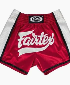 Shorts de kick-thai Fairtex BS1704 Rouge-blanc