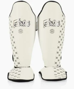 Protège-tibias Fairtex Compétition SP5 avec repose-pieds Blanc