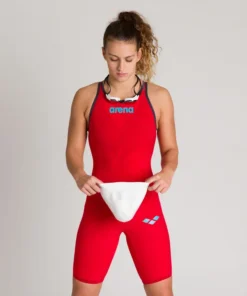 arena Powerskin Carbon Air2 Mujer Kneeskin Espalda Abierta – Rojo
