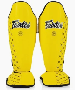 Protège-tibias Fairtex Compétition SP5 avec repose-pieds Jaune