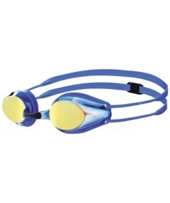 Gafas de natación para competición arena para niños Tracks Mirror Junior – Azul/Amarillo/Revo