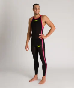 Bañador Powerskin R-EVO+ Aguas Abiertas Hombre Cuerpo Completo Espalda Cerrada – Negro/Fluor