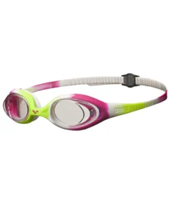 Gafas de natación arena para niños Spider Junior – Lima/Fucsia