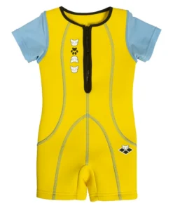 Traje de neopreno arena para niños AWT – Amarillo Blanco