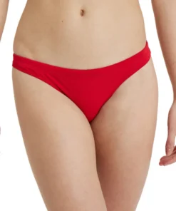 Braguita de bikini lisa arena Performance para mujer – Rojo Blanco
