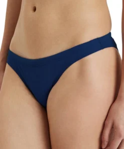 Braguita de bikini lisa arena Performance para mujer – Marino/Blanco