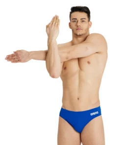 Bañador slip liso arena Performance para hombre Team – Royal/Blanco