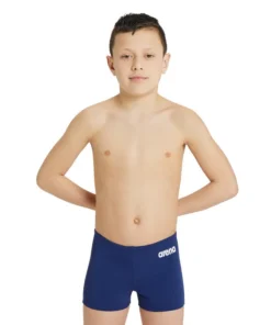 Bañador corto liso arena Performance para niño Team – Marino/Blanco