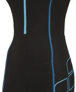 BAÑADOR MUJER TRI SUIT ST FRONT ZIP – BLACK/TURQUOISE