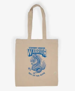 Tote Bag Combat Arena Guerrier Dragon Bleu