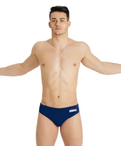 Bañador Team Swim Briefs Waterpolo Solid – Azul Marino/Blanco