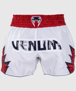 Shorts de kick-thai Venum Enfer Blanc-rouge