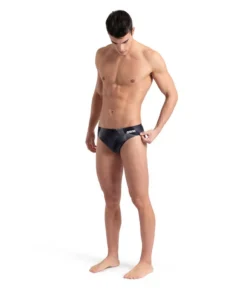 Bañador slip arena Performance para hombre Halftone Team Negro