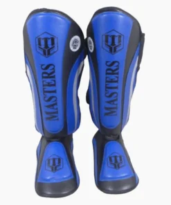 Protège-tibias Maîtres de Kickboxing WAKO Bleu
