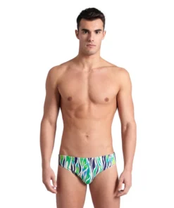 Bañador slip arena para hombre Allover – Verde Cuarzo
