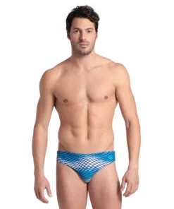 Bañador slip arena para hombre Allover – Azul Lago Multi