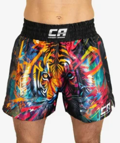 Shorts de kick-thai Combat Arena Tiger Blaze