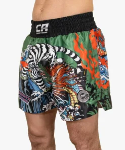 Shorts de kick-thai Combat Arena Yin Yang Battle Vert