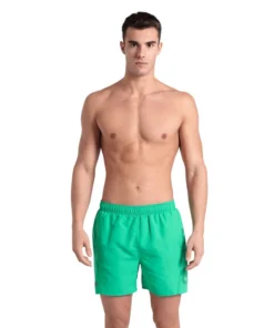 Bóxer de playa arena para hombre Fundamentals Logo R – Cuarzo Verde
