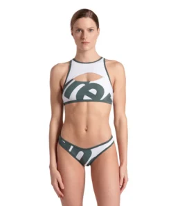 Bikini arena para mujer Logo Racer Back – Salvia Multi