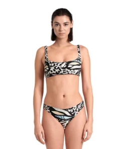 Bikini bralette arena para mujer Water Print – Mariposas