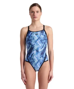 Bañador arena Performance para mujer Pacific Super Fly Back – Negro/Azul