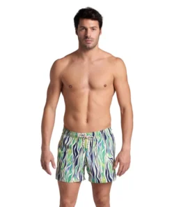 Bañador short arena para hombre Allover – Verde Cuarzo