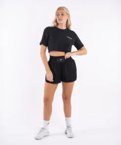 T-shirt femme Boxraw We Don’t Play Boxing Crop Noir
