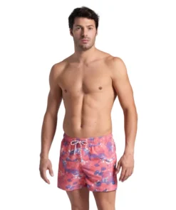 Bañador short arena para hombre Allover – Calypso Coral