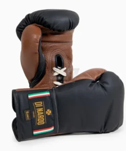 Gants de boxe Di Nardo avec lacets Noir-Marron 16 oz