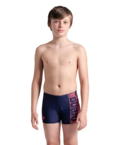 Bañador short arena Feel para niño Shaking – Marino/Brillante