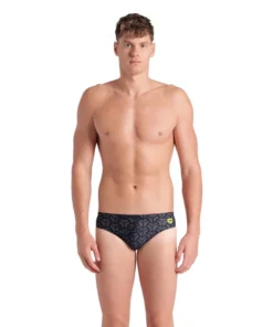 Bañador slip arena Performance para hombre Monogram – Negro Multi