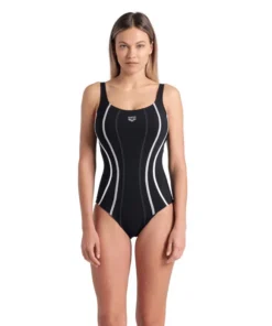 Bañador Shapewear arena para mujer Sofia copa B – Negro Negro