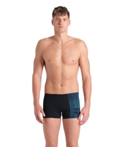 Bañador short arena Performance para hombre Foggy Dots – Negro