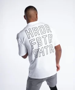 T-shirt Boxraw HRDR FSTR SMTR Oversize Blanc