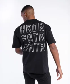 T-shirt Boxraw HRDR FSTR SMTR Oversize Noir