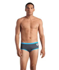 Bañador short de tiro bajo arena One para hombre Big Logo – Asfalto