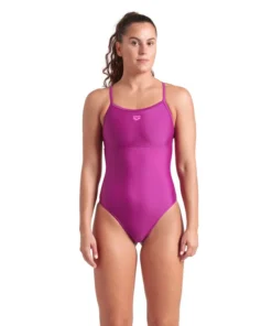 Bañador con sostén arena Feel para mujer Solid Lightdrop Back Vino Púrpura
