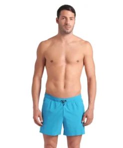Bañador short de playa arena para hombre Evo Solid Turquesa