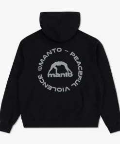 Sweat Manto Label 25 Oversize avec capuche Noir